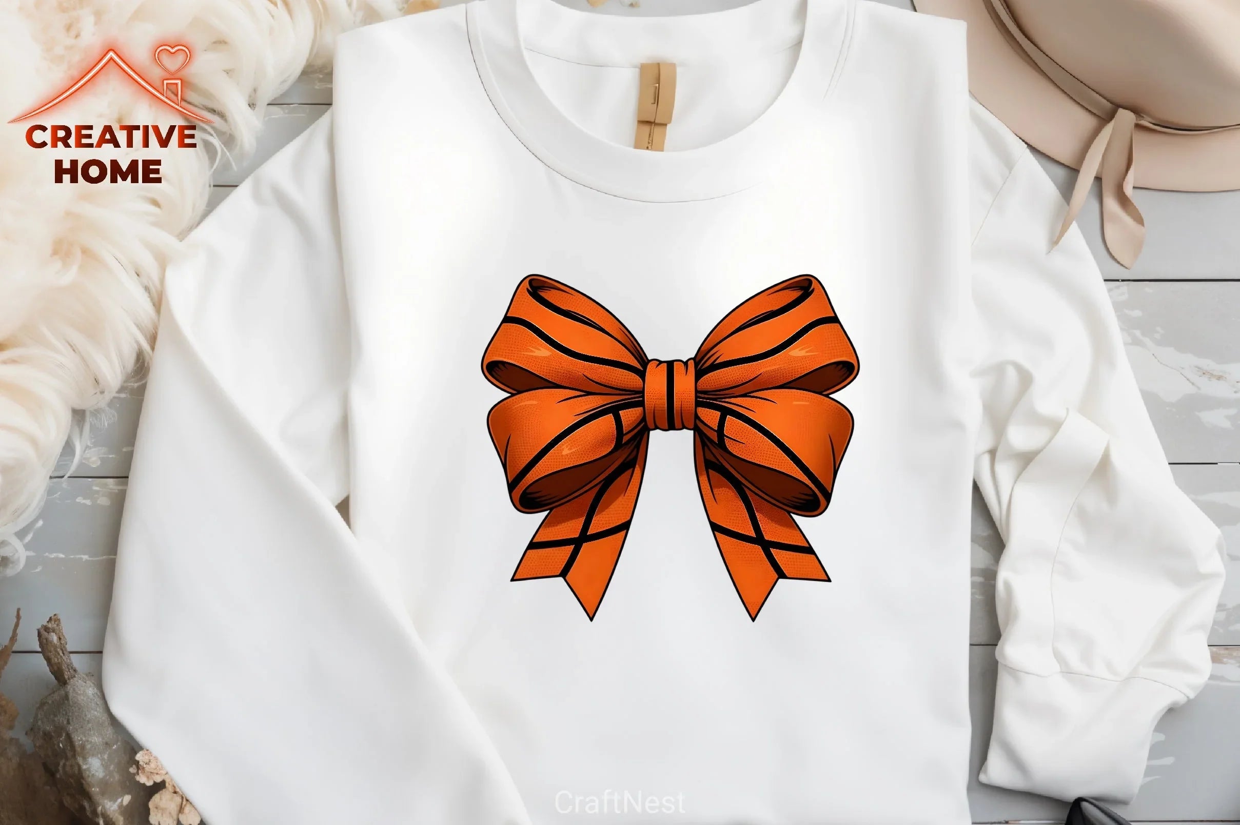 Basketball Bow Clipart - CraftNest - Digital Crafting and Art