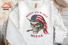 Patriotic Skull Flag Clipart Bundle - CraftNest - Digital Crafting and Art