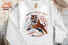 Patriotic Tiger Clipart Bundle 5 - CraftNest - Digital Crafting and Art