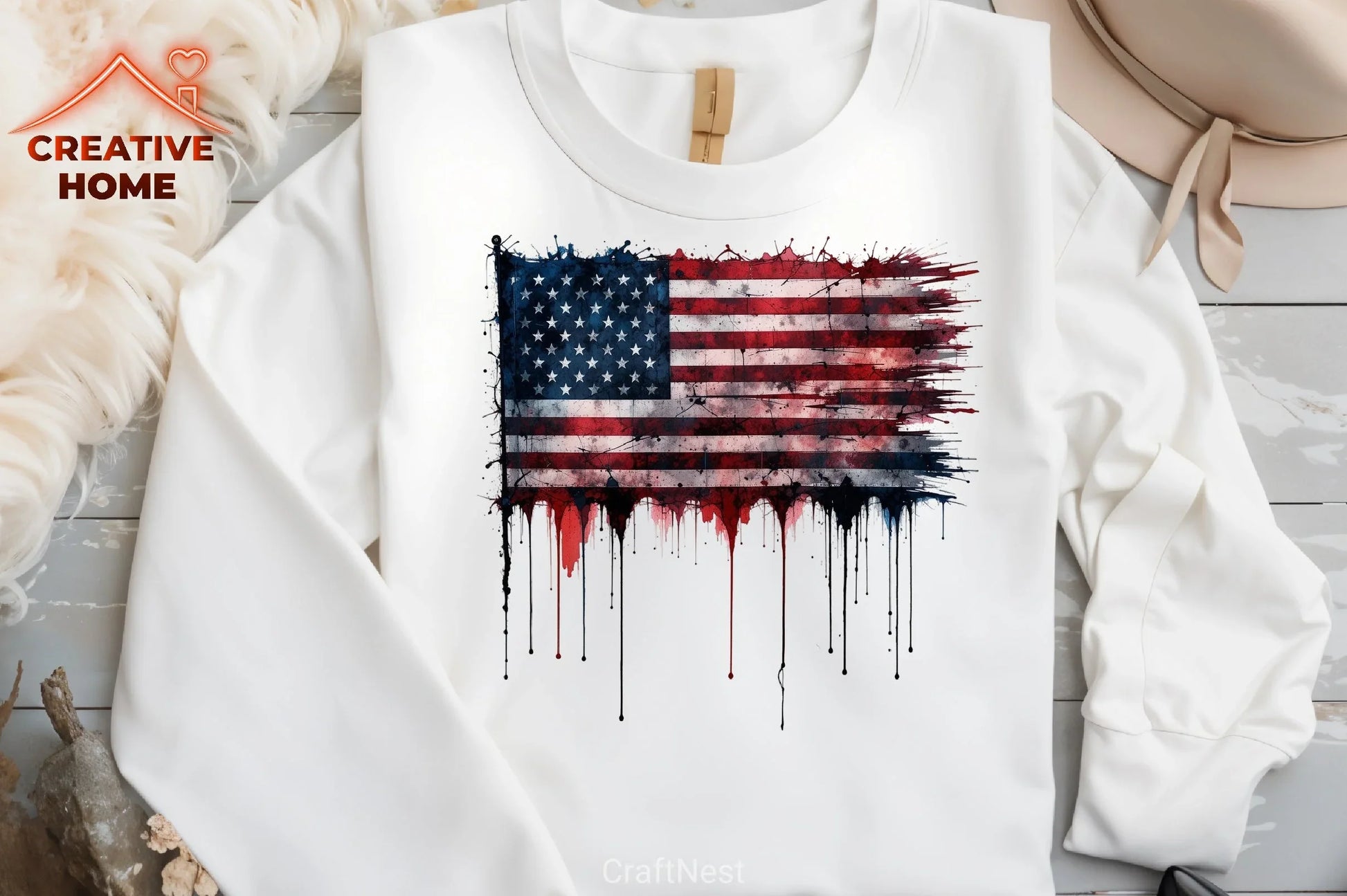 Gothic 4th July Flag Clipart Bundle - CraftNest - Digital Crafting and Art