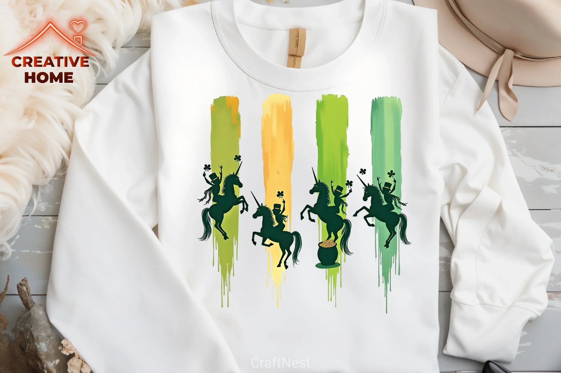 St. Patrick's Day Unicorns Clipart Bundle 1 - CraftNest - Digital Crafting and Art