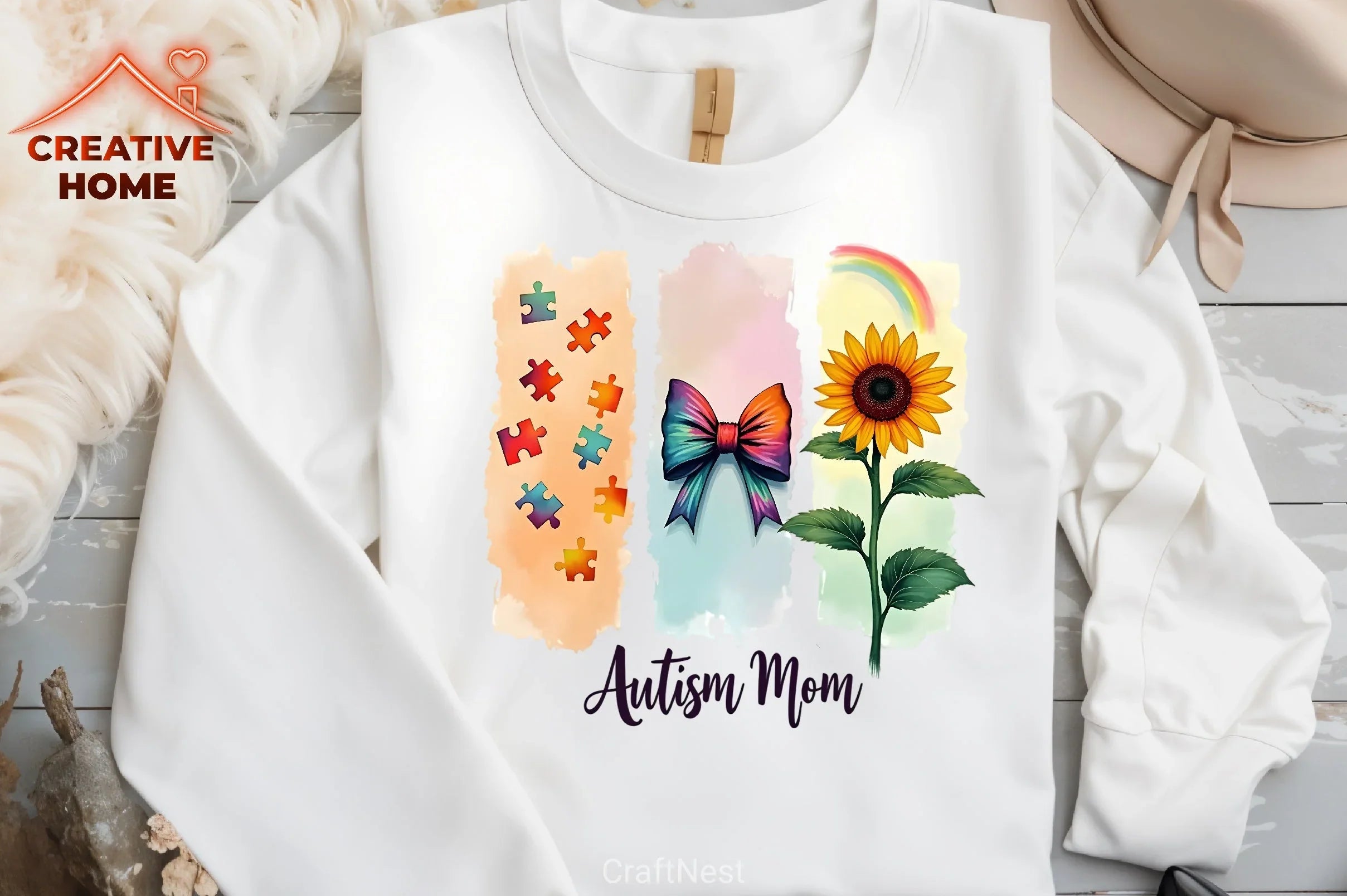 Autism Awareness Mom Clipart Bundle - CraftNest - Digital Crafting and Art