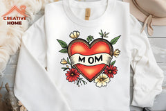 Mother's Day Heart Flowers Clipart Bundle - CraftNest - Digital Crafting and Art