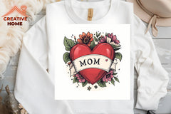 Mother's Day Heart Flowers Clipart Bundle 7 - CraftNest - Digital Crafting and Art