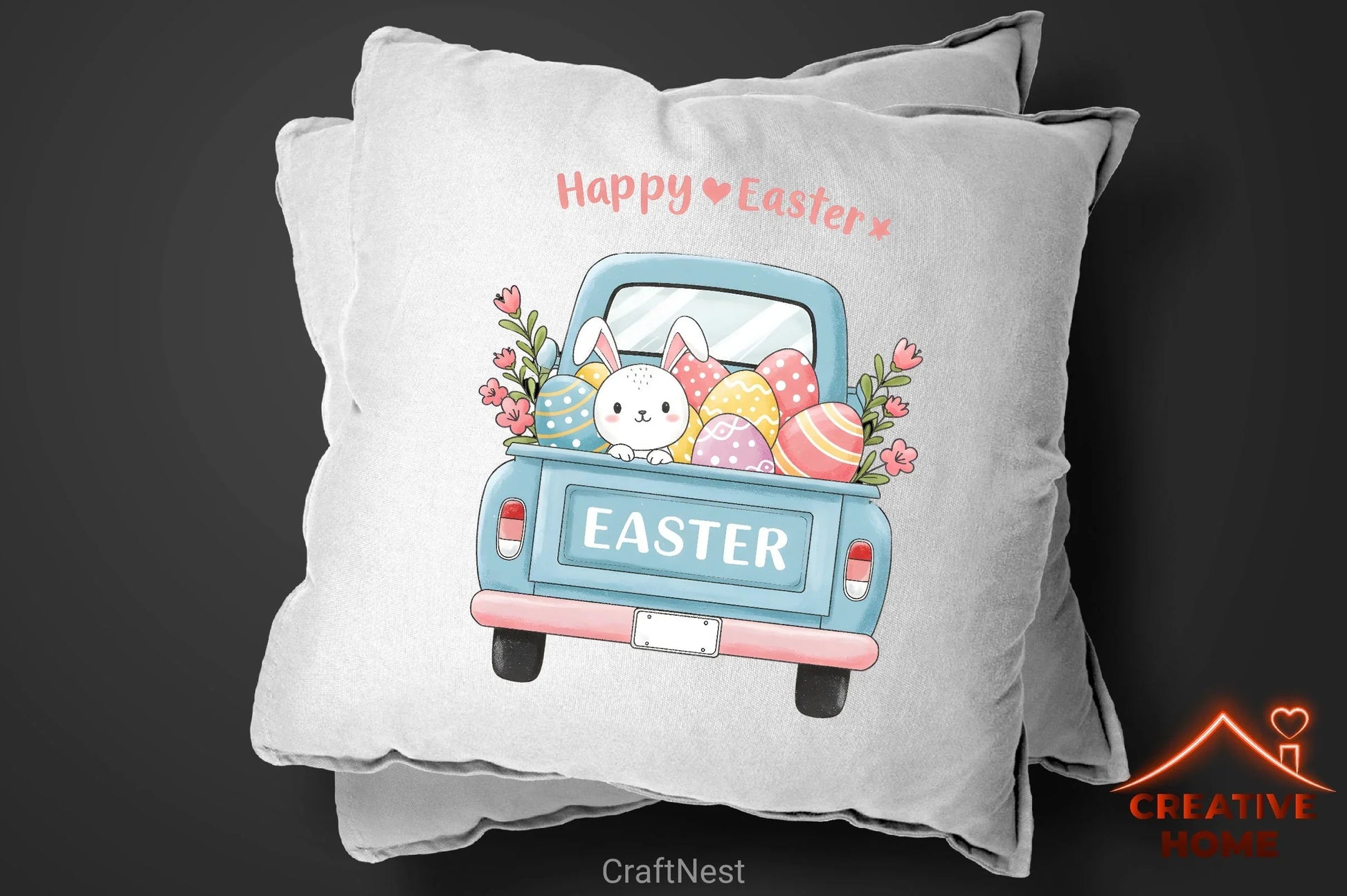 Easter Bunny Truck Clipart Bundle 1 - CraftNest - Digital Crafting and Art