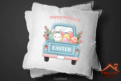 Easter Bunny Truck Clipart Bundle 1 - CraftNest - Digital Crafting and Art