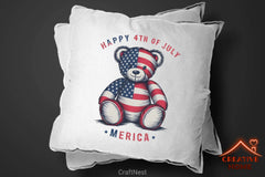 Patriotic Teddy Bear Clipart Bundle 1 - CraftNest - Digital Crafting and Art