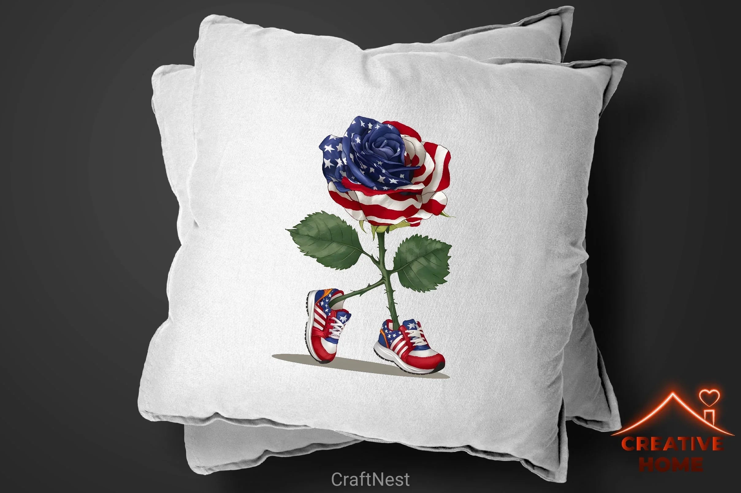 Patriotic Rose Running Shoes Clipart Bundle - CraftNest - Digital Crafting and Art
