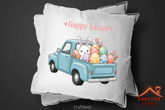 Easter Bunny Truck Clipart Bundle 7 - CraftNest - Digital Crafting and Art