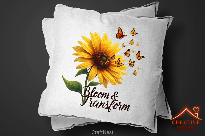Sunflower Butterfly Clipart Bundle - CraftNest - Digital Crafting and Art