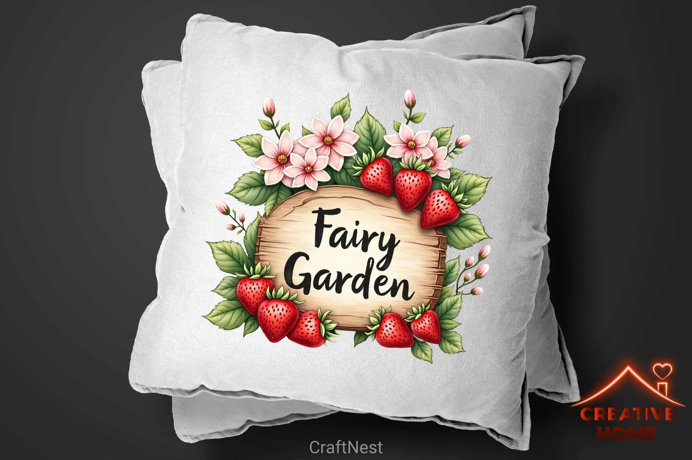Spring Strawberry Fairy Garden Clipart Bundle - CraftNest - Digital Crafting and Art