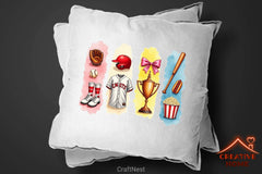 Baseball College Brushstrokes Clipart Bundle  2 - CraftNest - Digital Crafting and Art