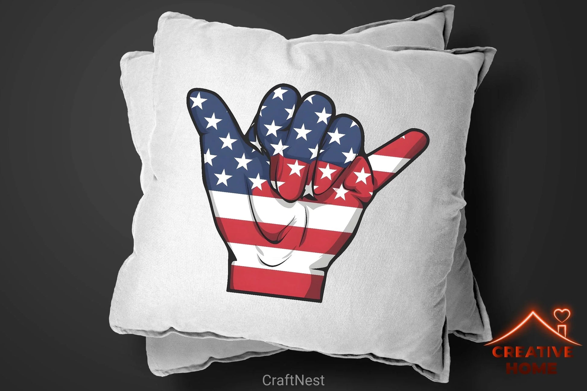 Patriotic Shaka Hand Sign Clipart Bundle - CraftNest - Digital Crafting and Art