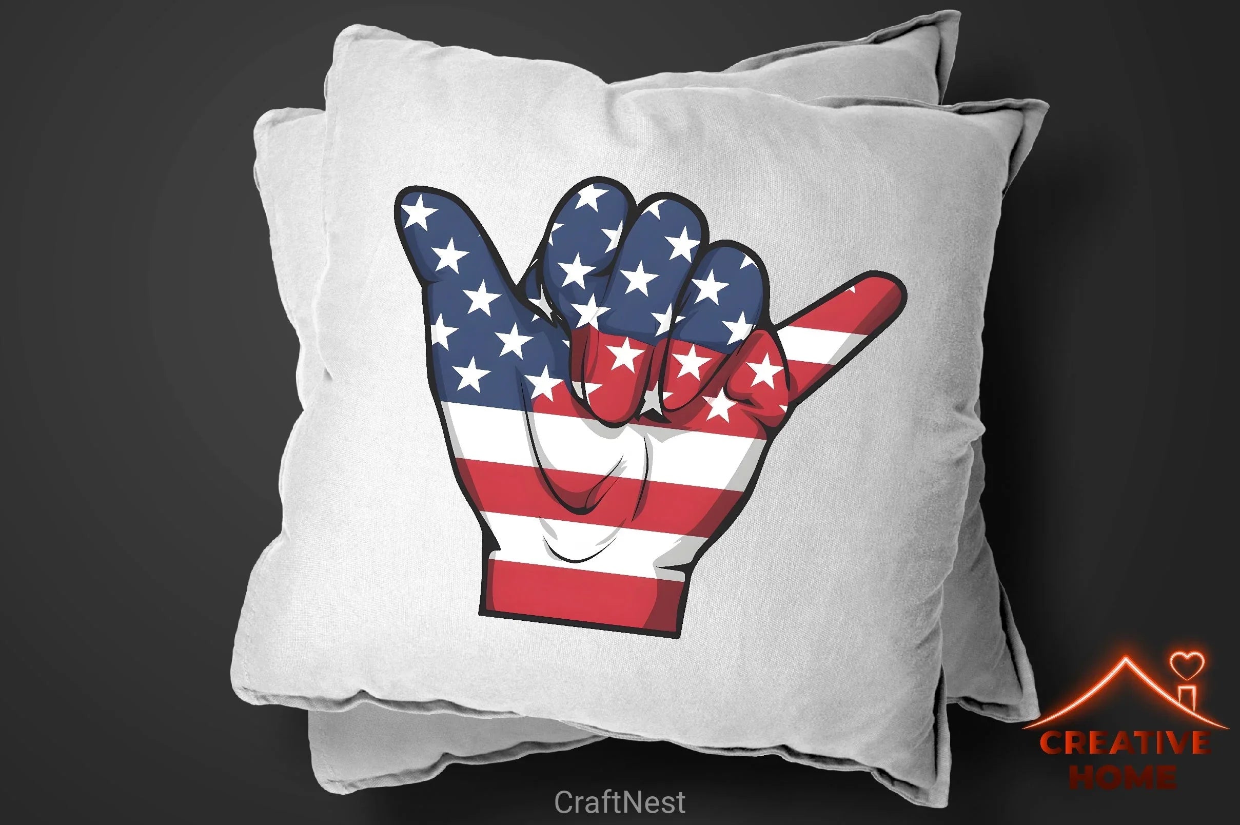 Patriotic Shaka Hand Sign Clipart Bundle - CraftNest - Digital Crafting and Art