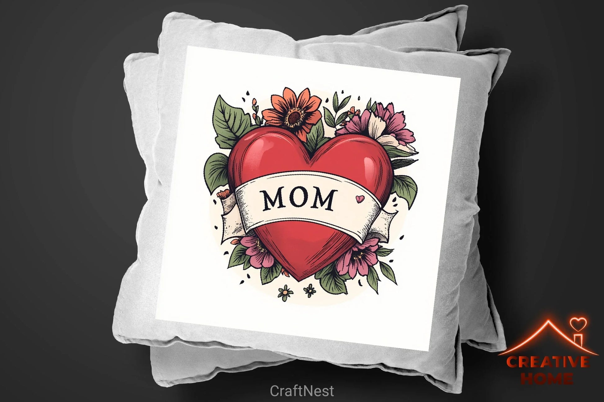 Mother's Day Heart Flowers Clipart Bundle 7 - CraftNest - Digital Crafting and Art