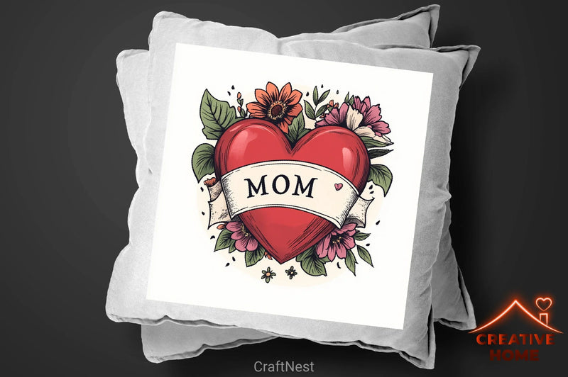 Mother's Day Heart Flowers Clipart Bundle 7 - CraftNest - Digital Crafting and Art