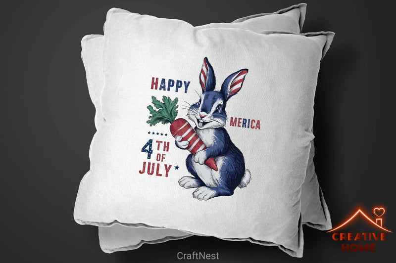 Patriotic Rabbit Clipart Bundle - CraftNest - Digital Crafting and Art