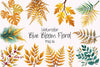 Botanical Golden Leaves Clipart Bundle