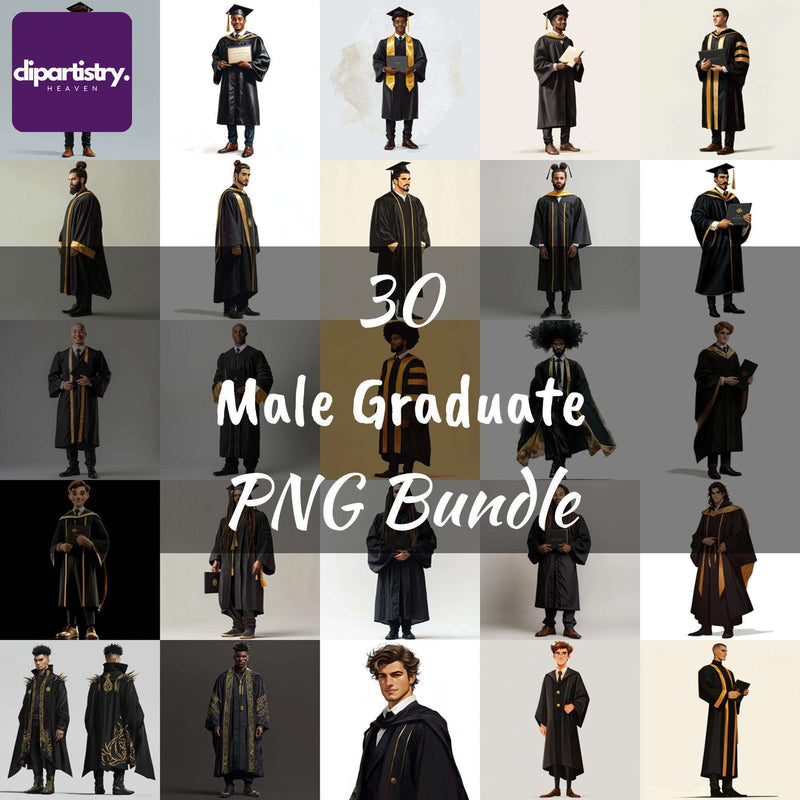 Male Graduates Students Clipart - CraftNest - Digital Crafting and Art