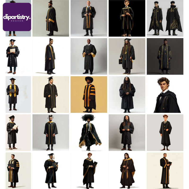 Male Graduates Students Clipart - CraftNest - Digital Crafting and Art