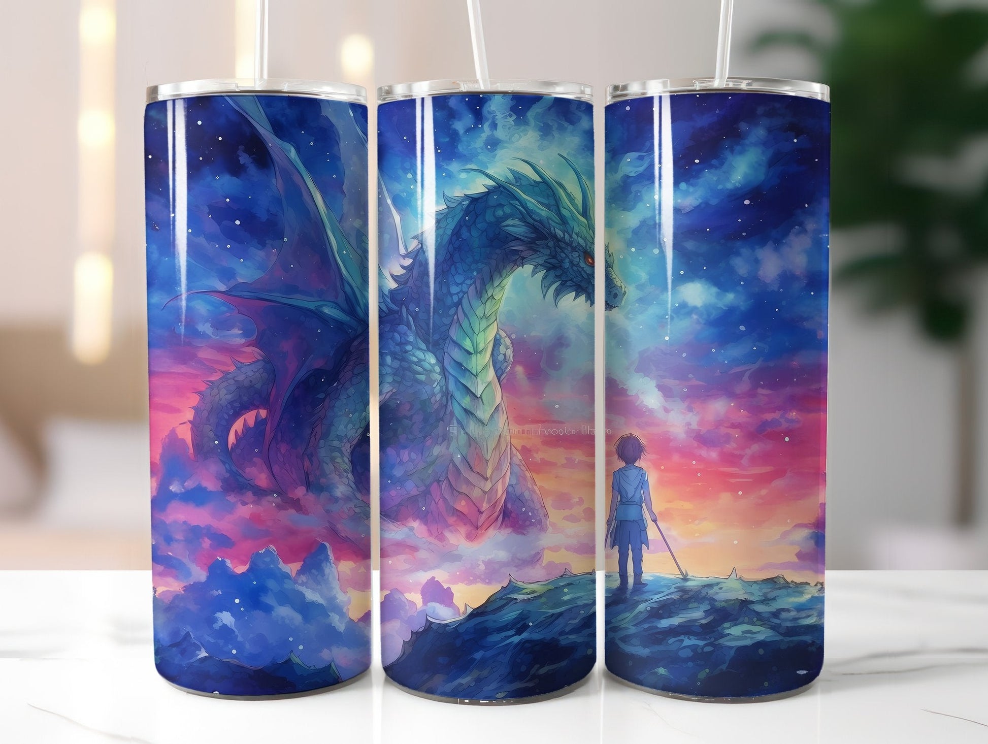 Manga Anime Dragons Tumbler Wrap - CraftNest