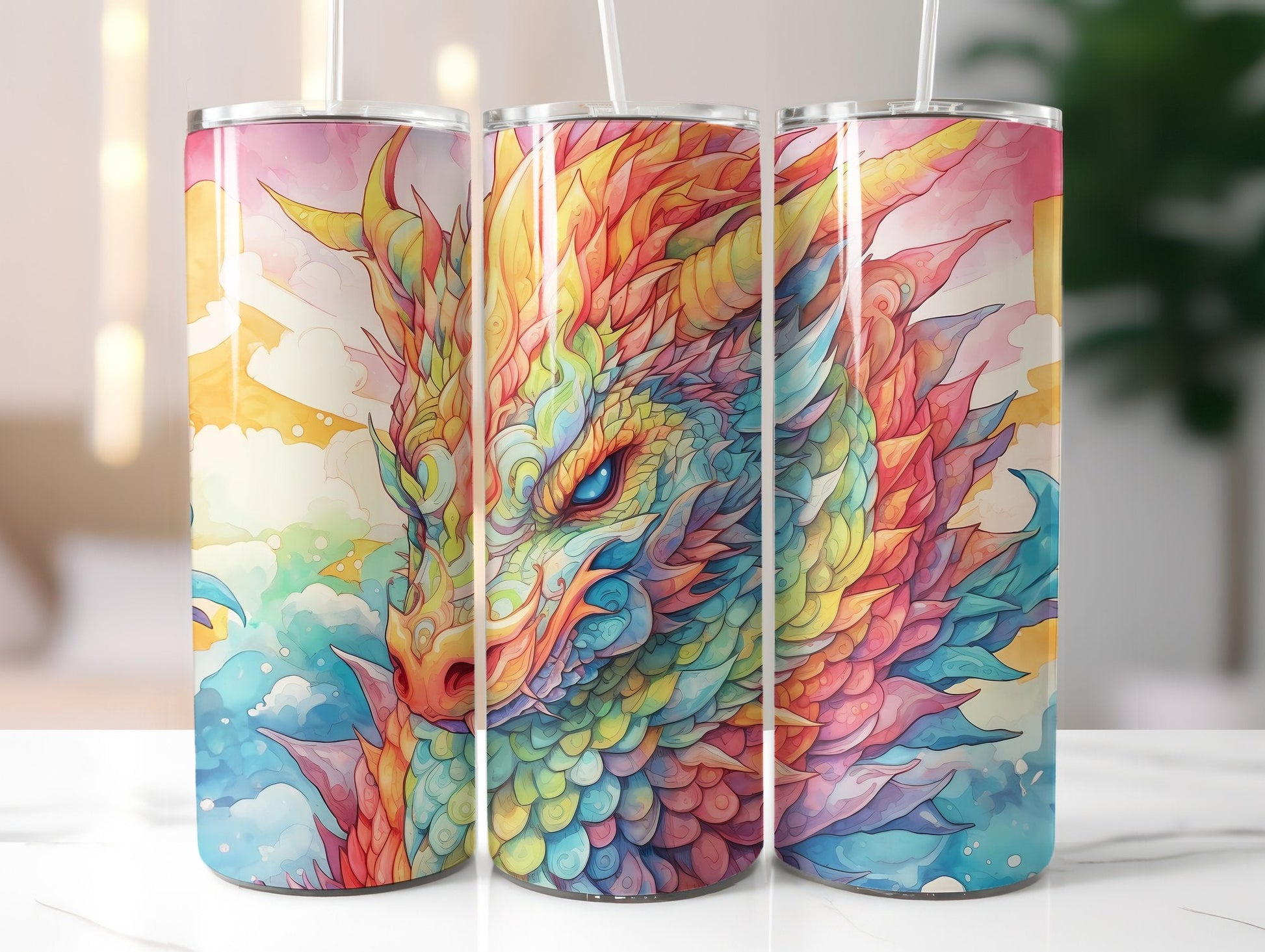 Manga Anime Dragons Tumbler Wrap - CraftNest