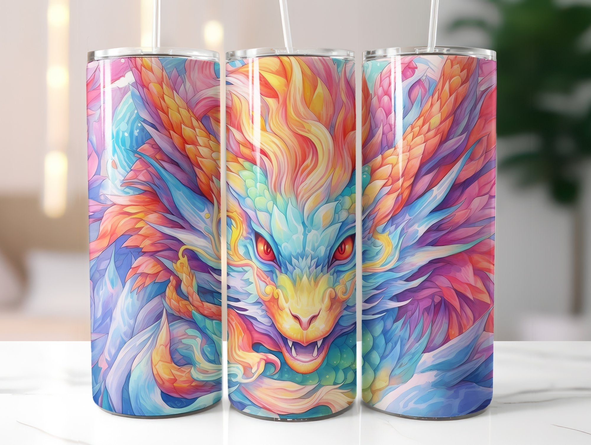 Manga Anime Dragons Tumbler Wrap - CraftNest