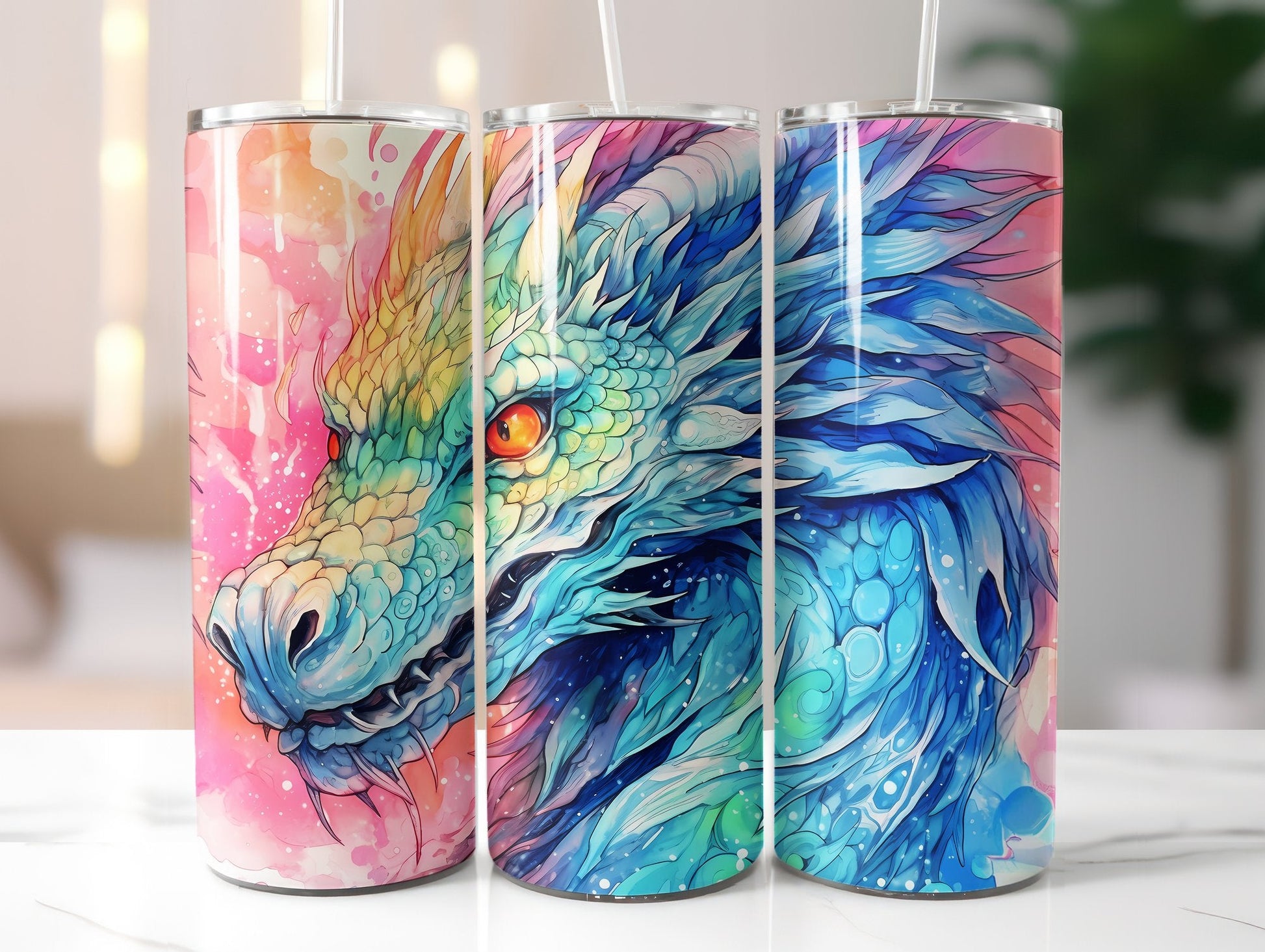 Manga Anime Dragons Tumbler Wrap - CraftNest