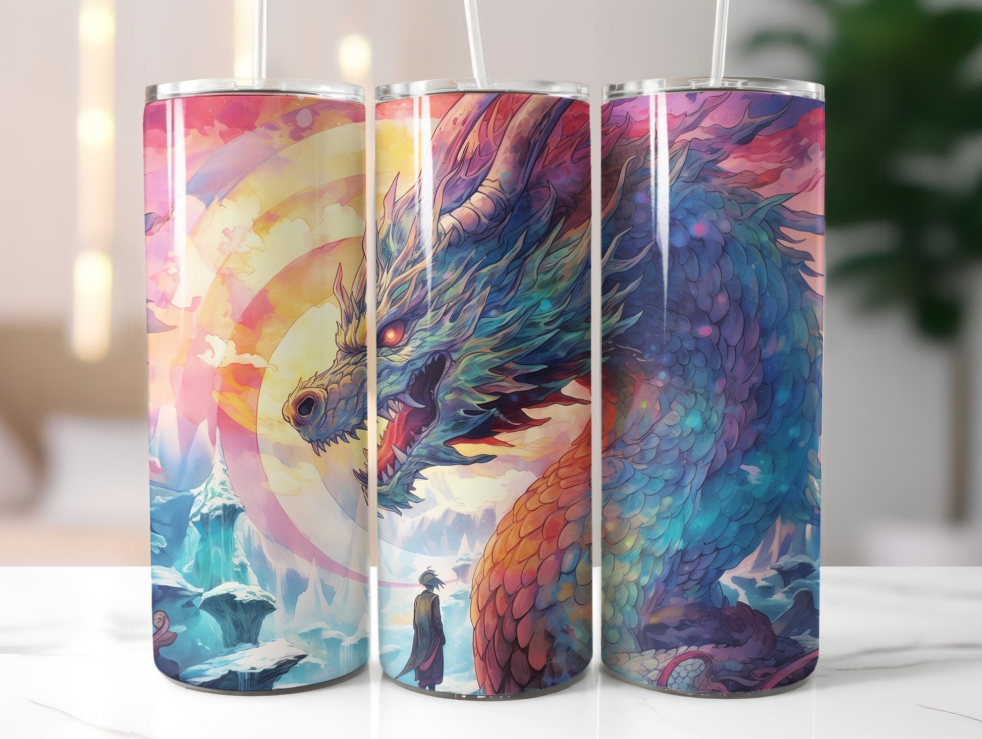 Manga Anime Dragons Tumbler Wrap - CraftNest
