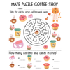 Maze Puzzle Counting Activity Worksheets