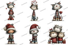 Merry Cat Mama Clipart Bundle - CraftNest - Digital Crafting and Art