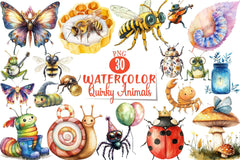 Quirky Insects & Animals Clipart Bundle - CraftNest - Digital Crafting and Art