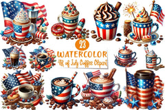 4th of July Coffee Clipart Bundle - CraftNest - Digital Crafting and Art