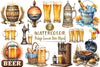 Vintage Summer Beer Clipart Bundle