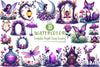 Enchanted Purple Fairies Clipart Bundle