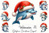 Dolphin Christmas Clipart Bundle
