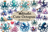 Cute Octopus Clipart Bundle