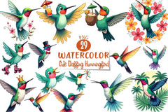 Cute Dabbing Hummingbird Clipart Bundle 8 - CraftNest - Digital Crafting and Art