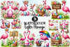 Easter Flamingo Clipart Bundle
