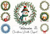 Christmas Wreath Clipart Bundle