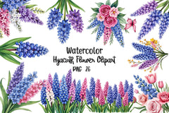 Hyacinth Flower Clipart Bundle - CraftNest - Digital Crafting and Art