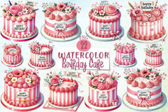Birthday Cake Clipart Bundle - CraftNest - Digital Crafting and Art