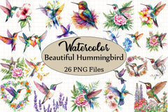 Beautiful Hummingbird Clipart Bundle - CraftNest - Digital Crafting and Art