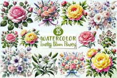 Timeless Bloom Flowers Clipart Bundle - CraftNest - Digital Crafting and Art