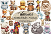 Vintage Knitted Baby Animals Clipart Bundle
