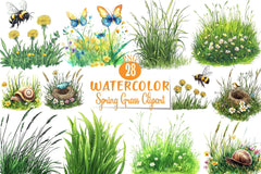 Spring Grass Clipart Bundle - CraftNest - Digital Crafting and Art