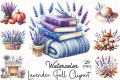 Lavender Fall Clipart Bundle - CraftNest - Digital Crafting and Art