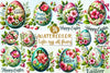 Easter Eggs & Flowers Clipart Bundle