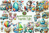 Easter Transportation Clipart Bundle