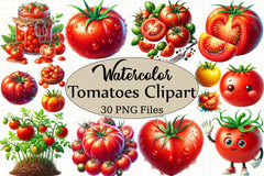 Tomatoes Clipart Bundle - CraftNest - Digital Crafting and Art